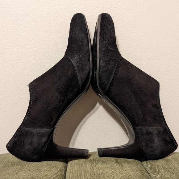 Ecco Alicante Black Suede Pumps Booties Heels Size EU 40 US 9/9.5 - Picture 4 of 12